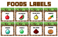 10 Best Free Printable Minecraft Food Labels Fish Printablee