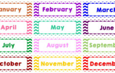 10 Best Printable Calendar Month Labels Printablee