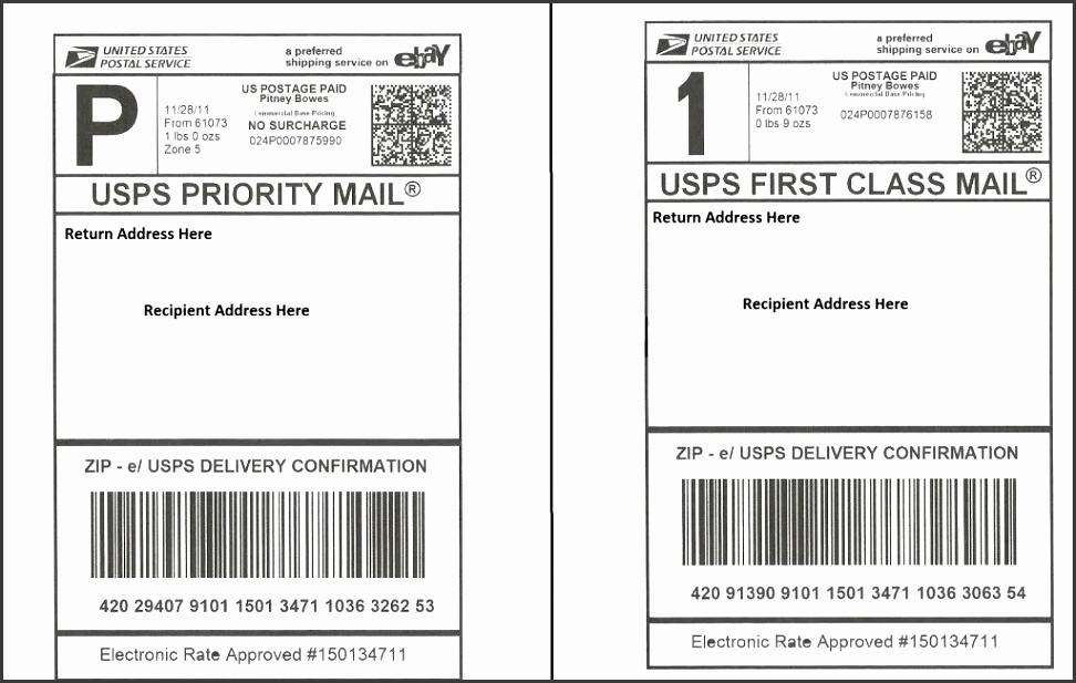 10 Usps Shipping Label Template Free SampleTemplatess SampleTemplatess