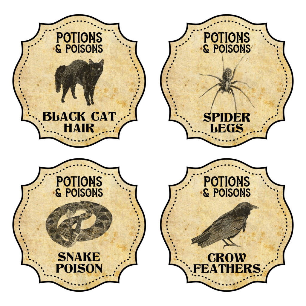 15 Best Free Printable Halloween Jar Labels Printablee | Printable Labels