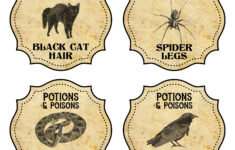 15 Best Free Printable Halloween Jar Labels Printablee