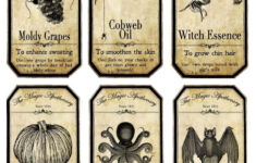 15 Best Vintage Printable Halloween Bottle Labels Printablee