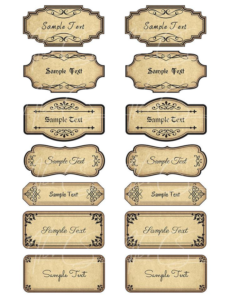 15 Printable Blank Vintage Apothecary Labels Set Editable Etsy In 