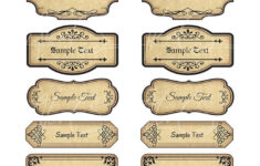 15 Printable Blank Vintage Apothecary Labels Set Editable PDF