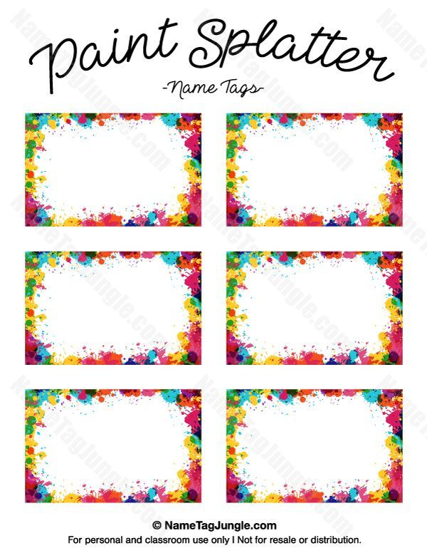 Printable Cubby Labels