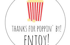 20 Popcorn Labels Instant Download Movie Theme PDF Popcorn