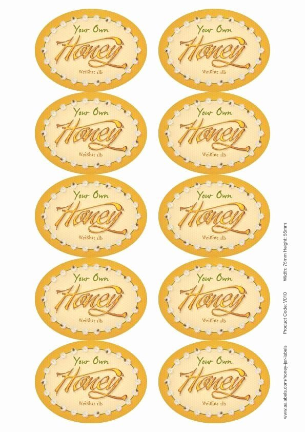 25 Honey Jar Labels Printable In 2020 Honey Jar Labels Jar Labels 