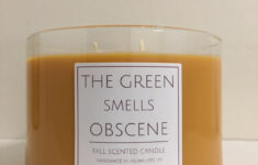 3 Wick The Green Smells Obscene Funny Clever Candle Labels Etsy