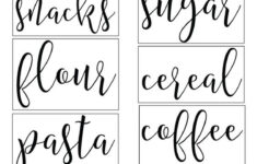 30 Pretty Kitchen Or Pantry Labels Kitty Baby Love