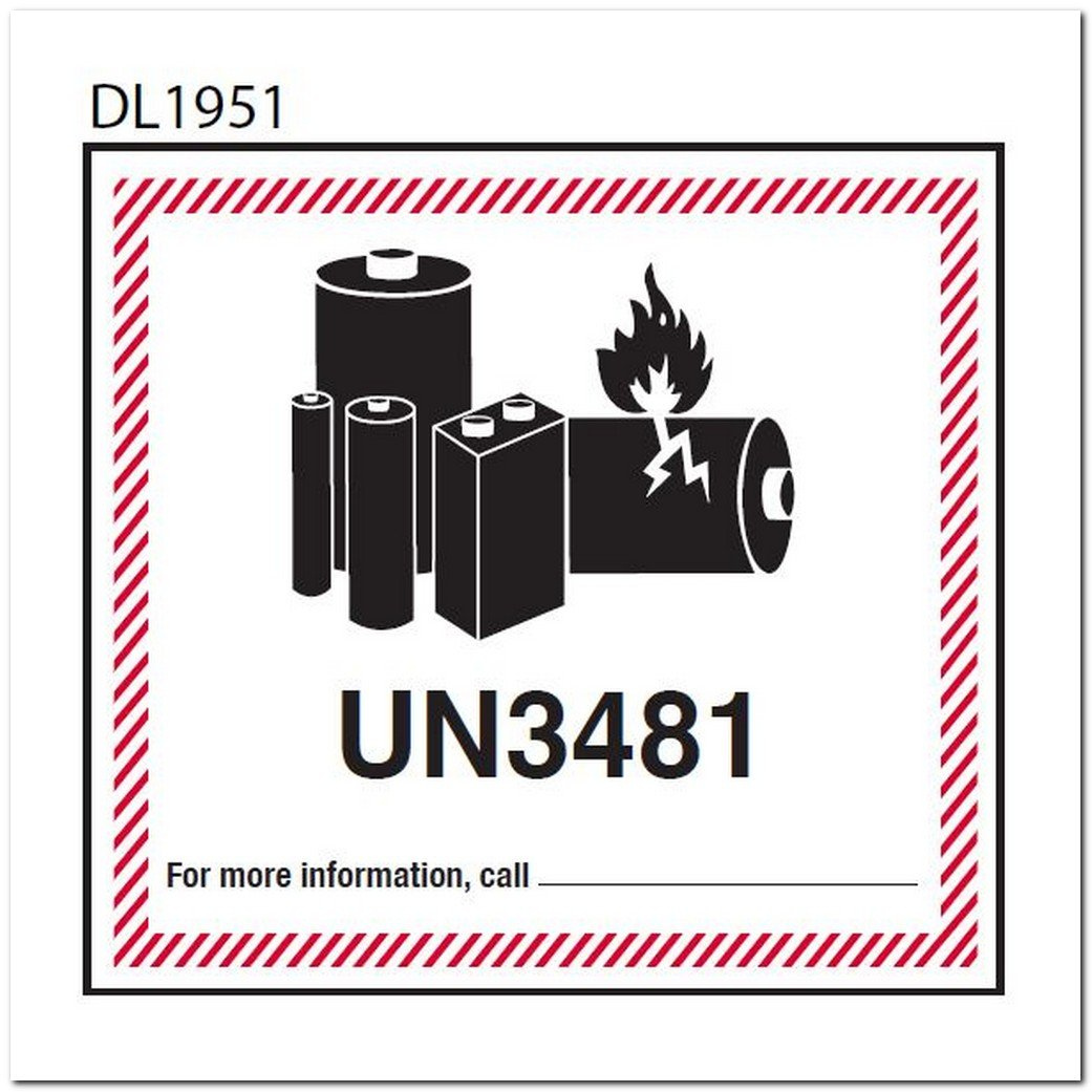 4 5 8 X 5 Custom Lithium Ion Battery Labels UN3481