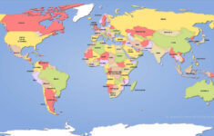 5 Free Large Printable World Map PDF With Countries In PDF World Map
