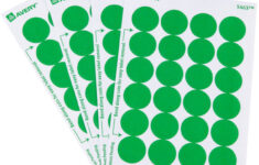 Avery 5463 3 4 Green Round Removable Write On Printable Labels