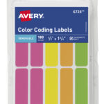 Avery Color Coding Labels Removable Adhesive 1 2 X 1 3 4 180 Labels
