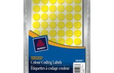 Avery Non Printable Removable Colour Coding Labels Yellow 1 2