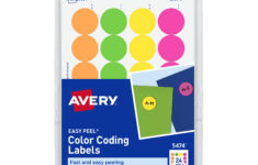 Avery Removable Print Or Write Color Coding Labels 3 4 Round