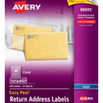 Avery Return Address Labels 2 3 X 1 3 4 Easy Peel Clear 600