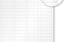 Blank Vinyl Laser Printable 80 Labels Sheet 0 5in X 1 75in SKU