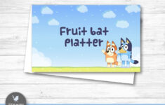 Bluey ABC Kids TV Food Tags Food Tents Bluey Birthday Party Ideas