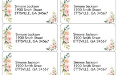 Blush Rose Return Address Shipping Labels Printable Address Labels