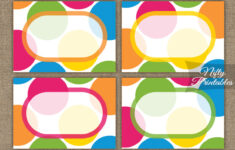 Bright Colorful Blank Labels Nametags Nifty Printables