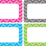 Chevron Name Tags Labels Multi Pack TCR5526 Teacher Created Resources