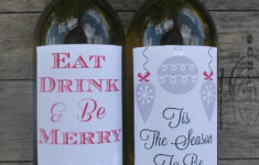 Christmas Printable Wine Bottle Labels