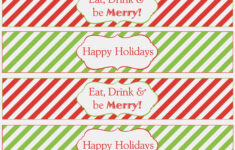 Christmas Water Bottle Labels Free Printable Free Printable