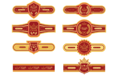 Cigar Label Vector Cigars Brand Stickers Label Templates