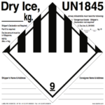 Class 9 Dry Ice UN1845 Dangerous Goods Labels Labeline
