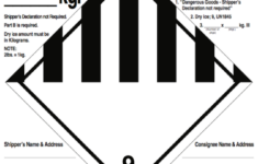 Class 9 Dry Ice UN1845 Dangerous Goods Labels Labeline