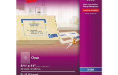 Clear Full Sheet Shipping Labels For Inkjet Printers 8 1 2 X 11 Pack