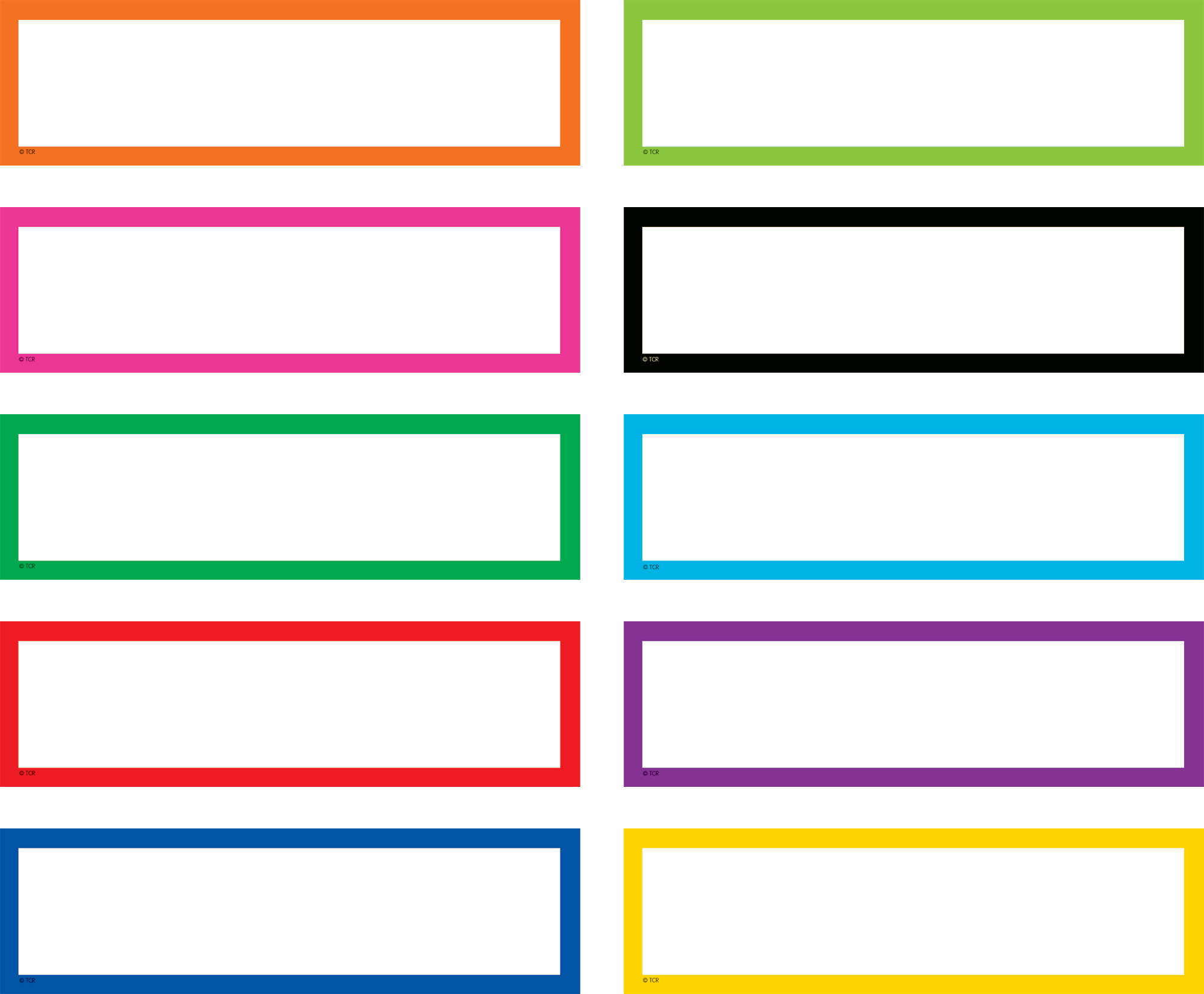 Colorful Labels TCR20872 Teacher Created Resources