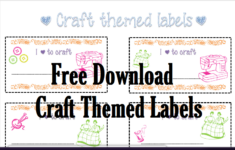 Craft Themed Free Printable Labels Sew Some Stuff