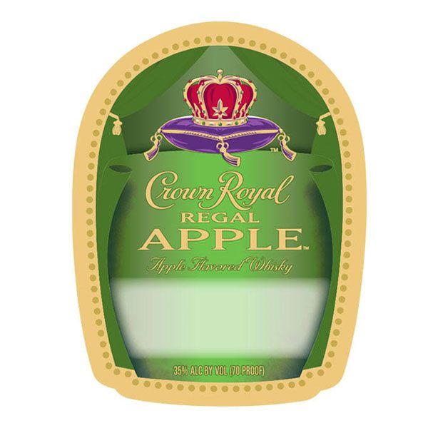 CROWN ROYAL REGAL APPLE LABEL Crown Royal Drinks Crown Royal Crown 