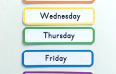 Days Of The Week Printable Cards Preschool Classroom Labels