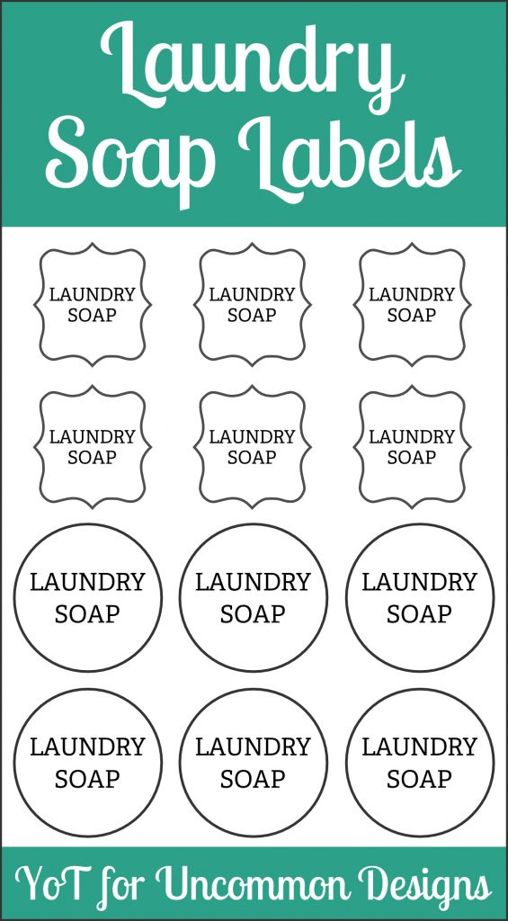 FREE Printable Laundry Labels