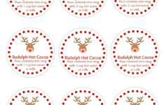 DIY Rudolph Hot Cocoa Holiday Gifts Free Printable Tags Reindeer