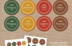 Editable Spice Jar Labels DIY Printable Kitchen Labels