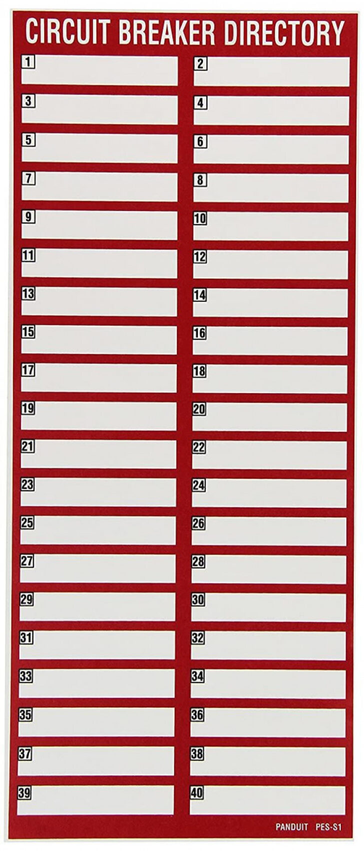 FREE Printable Electrical Panel Labels