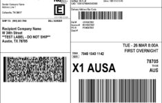 Fedex Shipping Label Sample Templates Sample Templates