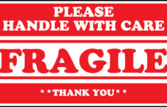 Fragile Please Handle With Care 5 X 3 Shipping Labels SCL536