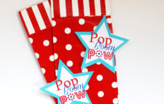 Free 4th Of July Printable Popcorn Label Delightfully Noted