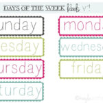 Free Days Of The Week Labels Classroom Labels School Printables