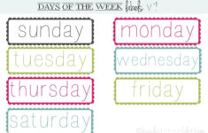 free Days Of The Week Labels Classroom Labels School Printables