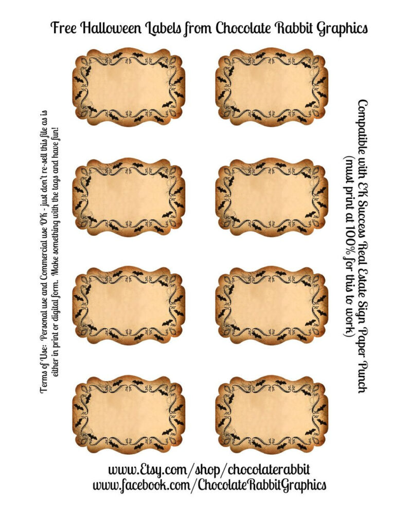 Free Halloween Blank Labels By Chocolate Rabbit On DeviantArt Festa ...