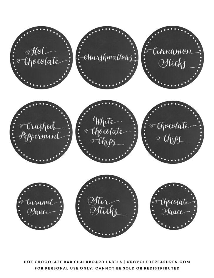 FREE Printable Hot Chocolate Labels