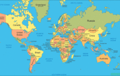 Free Large Printable World Map PDF With Countries World Map With