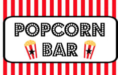 FREE Movie Night Popcorn Bar Printables