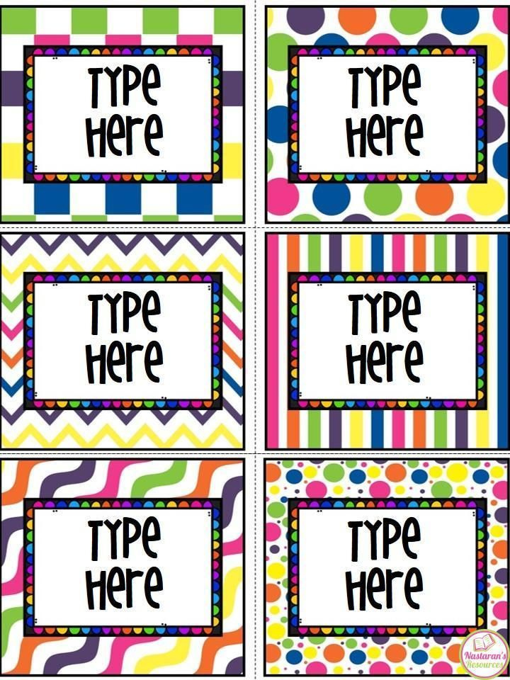 Free Printable And Editable Labels For Classroom Organization 