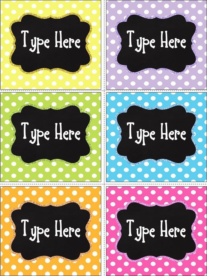 Free Printable And Editable Labels For Classroom Polka Dot Labels 